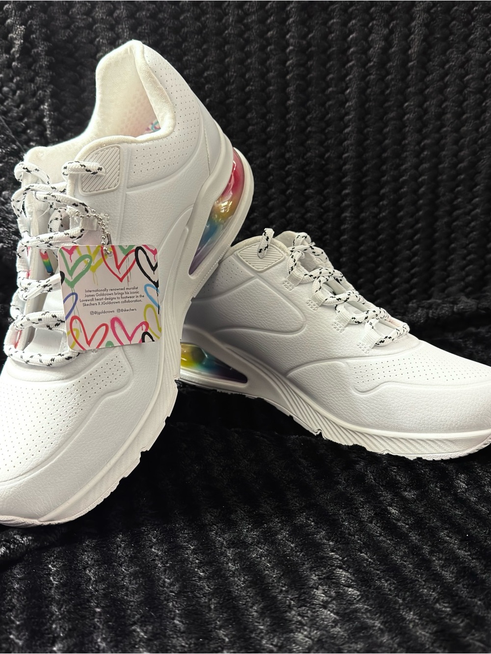 NWT Skechers Uno2 Floating Love JGoldcrown Design Sneakers/Gym Shoes. WOMAN SZ10 - Picture 2 of 11